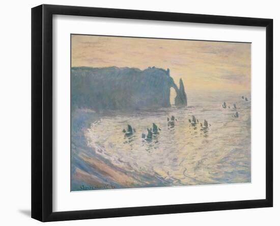 The Cliffs at Etretat, 1886-Claude Monet-Framed Giclee Print