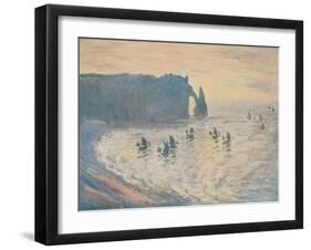 The Cliffs at Etretat, 1886-Claude Monet-Framed Giclee Print