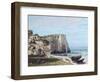 The Cliffs at Etretat after the Storm, 1870-Gustave Courbet-Framed Giclee Print