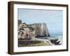 The Cliffs at Etretat after the Storm, 1870-Gustave Courbet-Framed Giclee Print