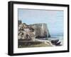 The Cliffs at Etretat after the Storm, 1870-Gustave Courbet-Framed Giclee Print