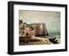 The Cliffs at Etretat after the Storm, 1870-Gustave Courbet-Framed Giclee Print