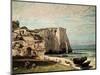The Cliffs at Etretat after the Storm, 1870-Gustave Courbet-Mounted Giclee Print