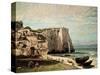 The Cliffs at Etretat after the Storm, 1870-Gustave Courbet-Stretched Canvas