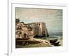 The Cliffs at Etretat after the Storm, 1870-Gustave Courbet-Framed Giclee Print