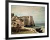 The Cliffs at Etretat after the Storm, 1870-Gustave Courbet-Framed Giclee Print