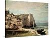 The Cliffs at Etretat after the Storm, 1870-Gustave Courbet-Stretched Canvas