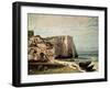 The Cliffs at Etretat after the Storm, 1870-Gustave Courbet-Framed Giclee Print