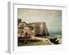 The Cliffs at Etretat after the Storm, 1870-Gustave Courbet-Framed Giclee Print