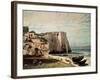 The Cliffs at Etretat after the Storm, 1870-Gustave Courbet-Framed Giclee Print