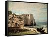 The Cliffs at Etretat after the Storm, 1870-Gustave Courbet-Framed Stretched Canvas