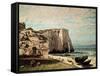 The Cliffs at Etretat after the Storm, 1870-Gustave Courbet-Framed Stretched Canvas