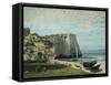 The Cliffs at Etretat after the Storm, 1870-Gustave Courbet-Framed Stretched Canvas