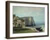 The Cliffs at Etretat after the Storm, 1870-Gustave Courbet-Framed Giclee Print