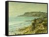 The Cliffs at Saint Adresse-Claude Monet-Framed Stretched Canvas