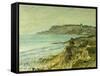 The Cliffs at Saint Adresse-Claude Monet-Framed Stretched Canvas