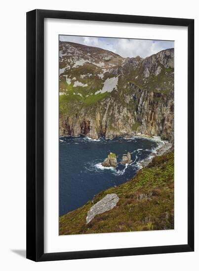 The cliffs at Slieve League, near Killybegs, County Donegal, Ulster, Republic of Ireland, Europe-Nigel Hicks-Framed Premium Photographic Print