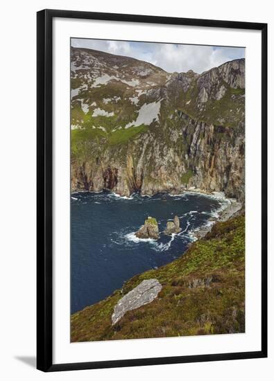 The cliffs at Slieve League, near Killybegs, County Donegal, Ulster, Republic of Ireland, Europe-Nigel Hicks-Framed Photographic Print