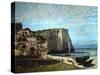 The Cliffs of Etretat after a Thunderstorm, 1870-Gustave Courbet-Stretched Canvas