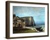 The Cliffs of Etretat after a Thunderstorm, 1870-Gustave Courbet-Framed Giclee Print