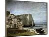 The Cliffs of Etretat after the Storm (Oil on Canvas, 1869)-Gustave Courbet-Mounted Giclee Print