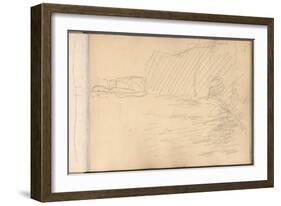 The Cliffs of Varengeville (Pencil on Paper)-Claude Monet-Framed Giclee Print