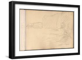 The Cliffs of Varengeville (Pencil on Paper)-Claude Monet-Framed Giclee Print