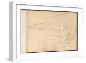 The Cliffs of Varengeville (Pencil on Paper)-Claude Monet-Framed Giclee Print
