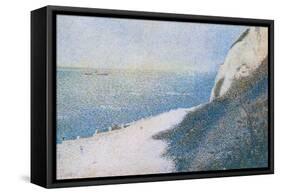 The Cliffs Overlooking the Bay of Honfleur-Georges Seurat-Framed Stretched Canvas