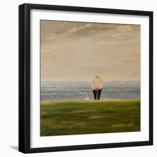 The Clifftop, 2016, (Oil on Panel)-Chris Ross Williamson-Framed Giclee Print