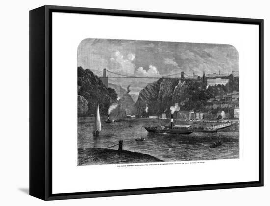 The Clifton Suspension Bridge across the River Avon, 1864-null-Framed Stretched Canvas