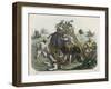 The Climax of a Tiger Hunt in India, Huntsmen-null-Framed Art Print