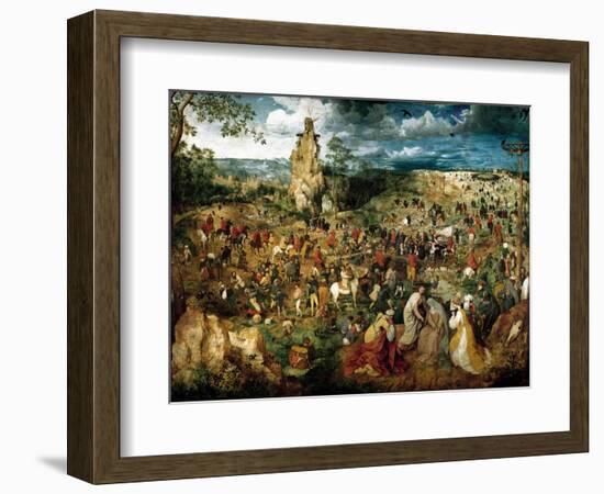 The Climb to Calvary (Carrying the Cross), 1525-1569), 1564 (Painting)-Pieter the Elder Brueghel-Framed Giclee Print