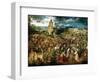 The Climb to Calvary (Carrying the Cross), 1525-1569), 1564 (Painting)-Pieter the Elder Brueghel-Framed Giclee Print