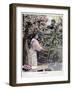 The Climbing, Vintage French Postcard, C1900-null-Framed Giclee Print