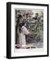 The Climbing, Vintage French Postcard, C1900-null-Framed Giclee Print