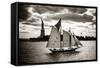 The Clipper and the Liberty-John Brooknam-Framed Stretched Canvas