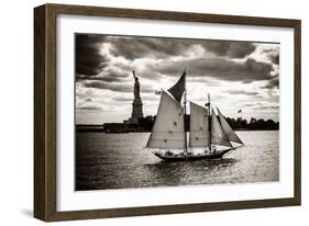 The Clipper and the Liberty-John Brooknam-Framed Art Print