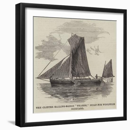 The Clipper Sailing-Barge Thames, Built for Woolwich Dockyard-null-Framed Giclee Print