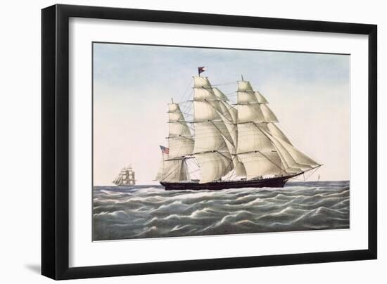 The Clipper Ship "Flying Cloud", Published by Currier and Ives, 1852-null-Framed Giclee Print