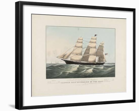 The Clipper Ship “Sovereign of the Seas”, 1852-Nathaniel Currier-Framed Art Print