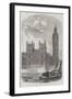 The Clock-Tower and Speaker's Residence, New Houses of Parliament-null-Framed Giclee Print