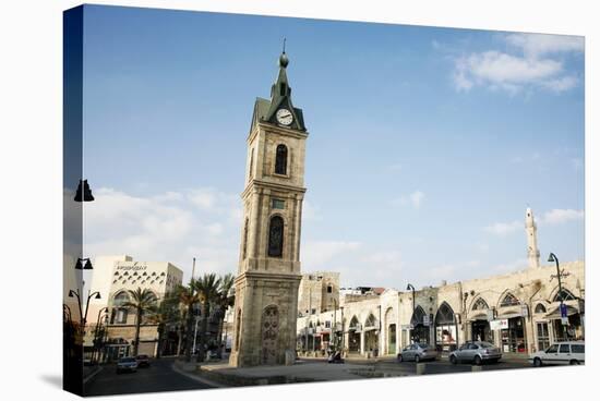 The Clock Tower in Old Jaffa, Tel Aviv, Israel, Middle East-Yadid Levy-Stretched Canvas