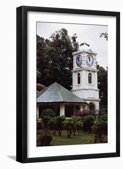 The Clock Tower in the Botanical Garden-null-Framed Giclee Print