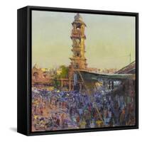 The Clock Tower, Last Light, Jodhpur-Andrew Gifford-Framed Stretched Canvas