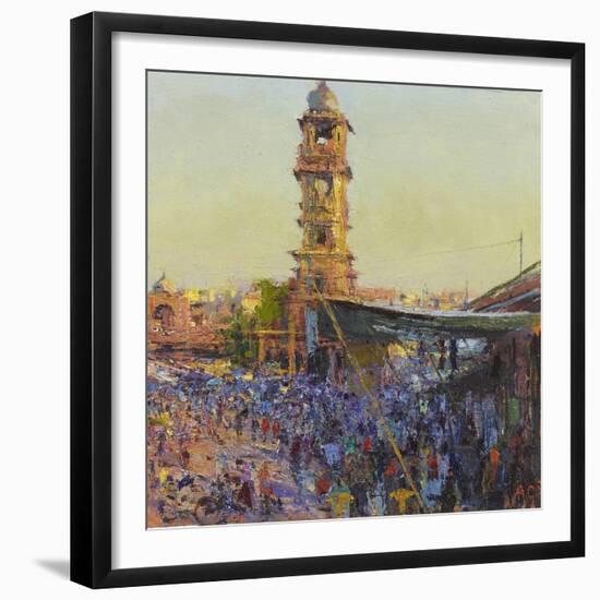 The Clock Tower, Last Light, Jodhpur-Andrew Gifford-Framed Giclee Print