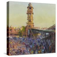 The Clock Tower, Last Light, Jodhpur-Andrew Gifford-Stretched Canvas