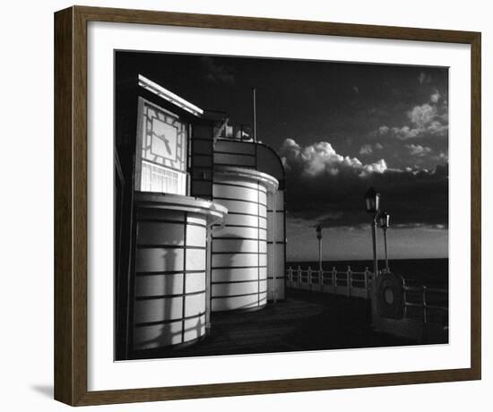 The Clock Worthing B&W-Jo Crowther-Framed Giclee Print