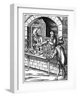 The Clockmaker, 16th Century-Jost Amman-Framed Giclee Print