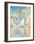 The Clocktower at St. Tropez, 1896-Paul Signac-Framed Giclee Print